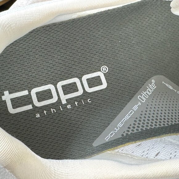 Topo Specter Shoes Mens 9 White Running Sneakers Athletic Comfort Mesh - Picture 12 of 12